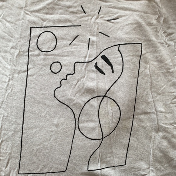 2 for $20 White tee shirt with cute pattern - Picture 2 of 3
